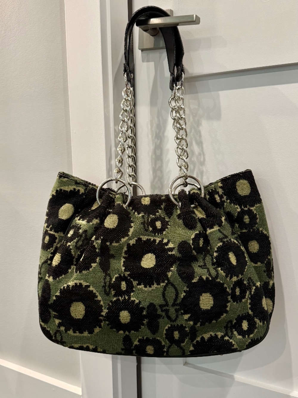Glenda Gies- Millie Handbag- Avocado Flowers-Vintage based fabrics-NWT